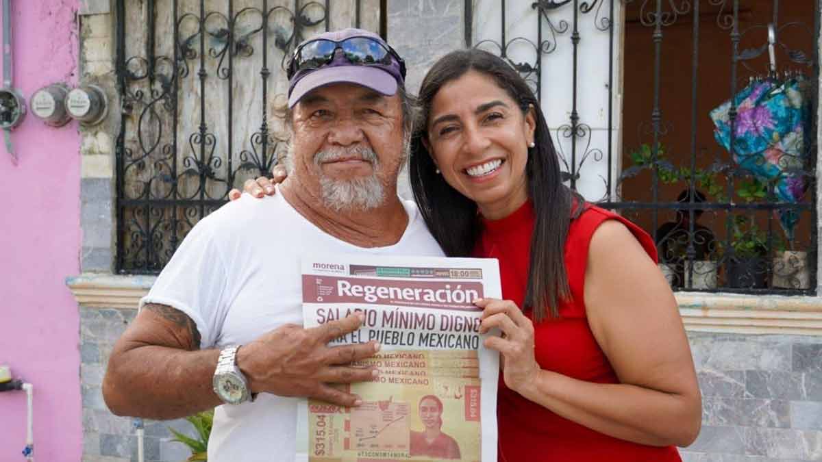 Marybel Villegas fortalece el trabajo territorial de la cuarta transformación en Cancún; escucha a estudiantes, docentes y familias para construir soluciones desde el pueblo