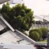 Lesiona a conductora caída de una estructura en el aeropuerto de la CDMX