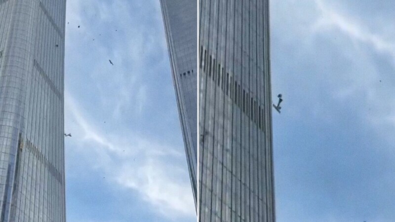 Avioneta se estrella contra un rascacielos en Beijing