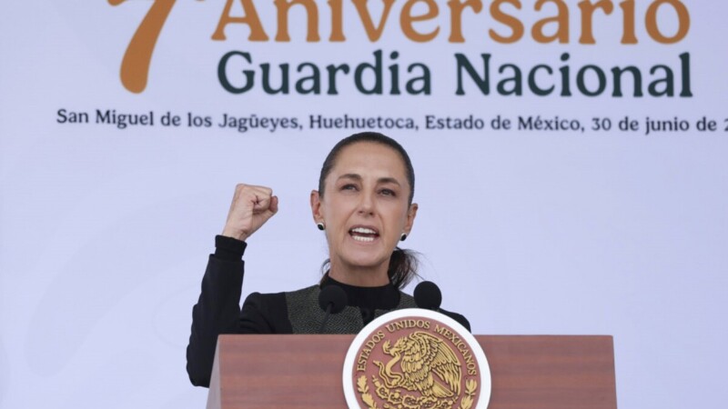 Sheinbaum encabeza ceremonia por el 7tmo aniversario de la GN