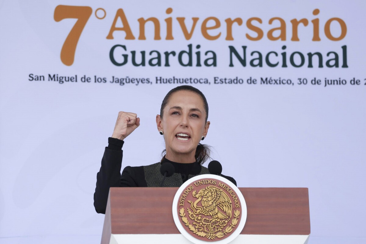 Sheinbaum encabeza ceremonia por el 7tmo aniversario de la GN