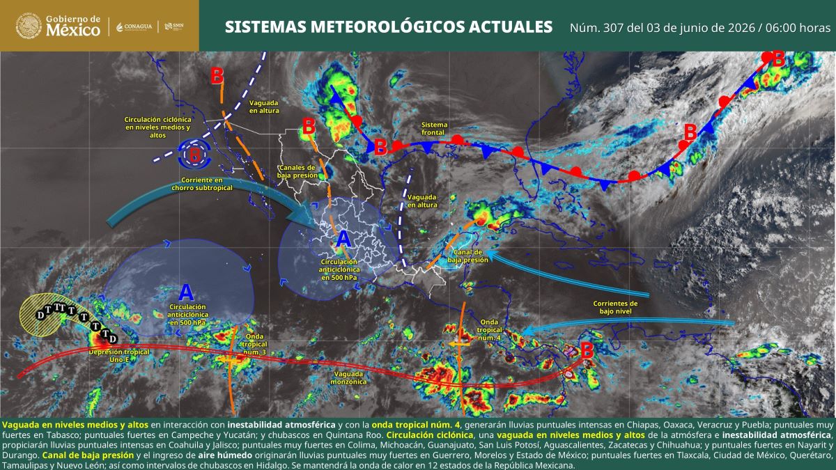 Pronóstico del clima en Quintana Roo para hoy miércoles 3 de junio 2026