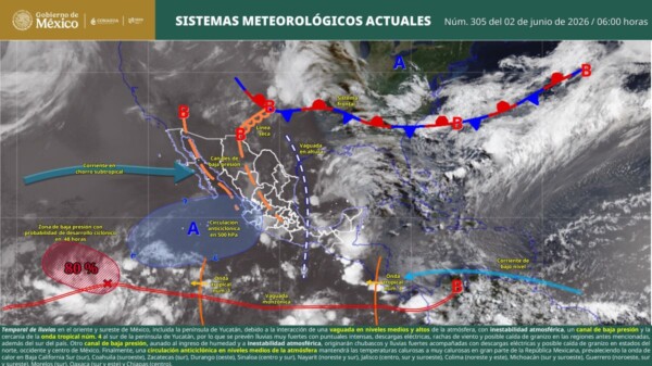 Pronóstico del clima en Quintana Roo para hoy martes 2 de junio 2026