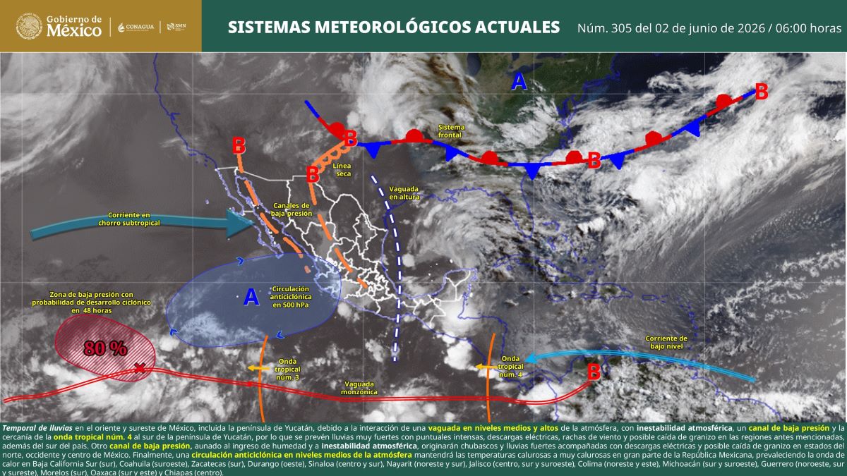 Pronóstico del clima en Quintana Roo para hoy martes 2 de junio 2026