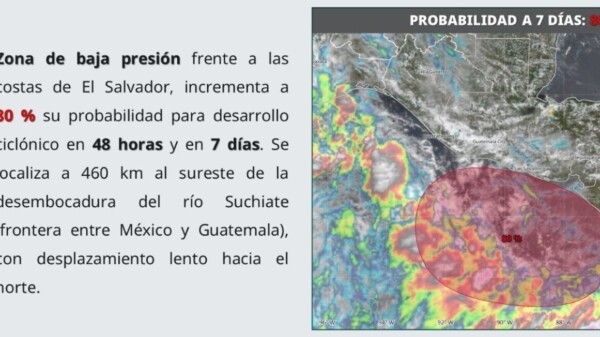 Mantienen bajo vigilancia costas de Guerrero y Oaxaca por la depresión tropical Dos-E