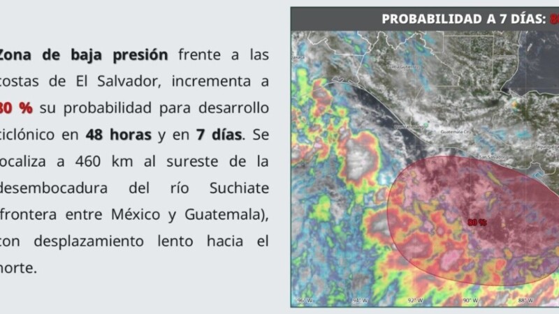 Mantienen bajo vigilancia costas de Guerrero y Oaxaca por la depresión tropical Dos-E