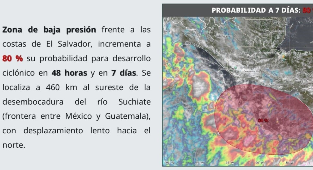 Mantienen bajo vigilancia costas de Guerrero y Oaxaca por la depresión tropical Dos-E