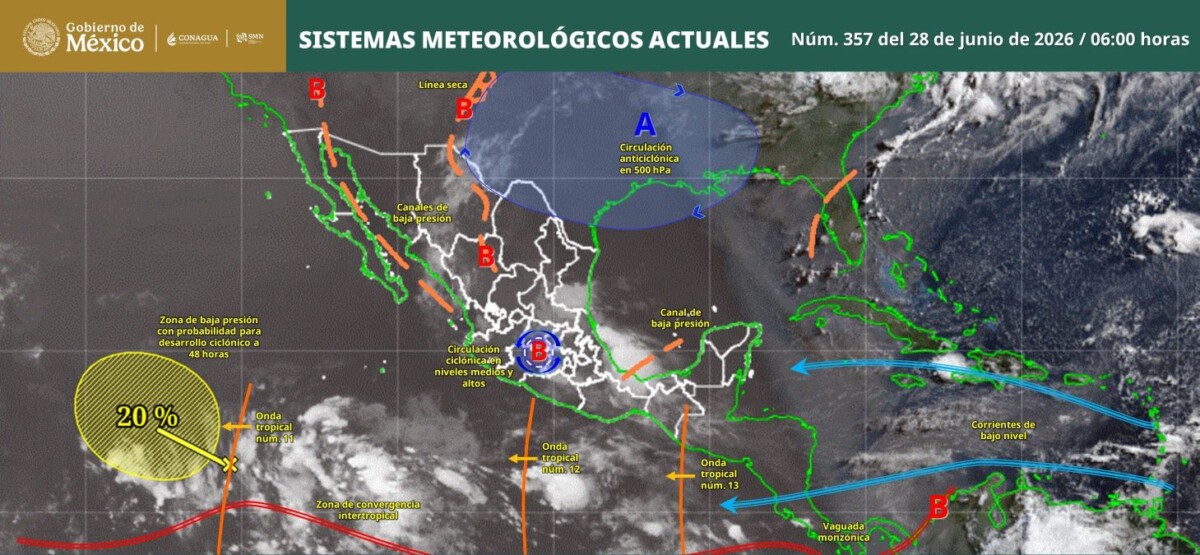 Pronóstico del clima en Quintana Roo para hoy domingo 28 de junio 2026