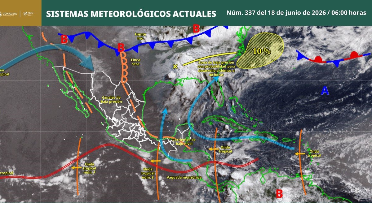 Pronóstico del clima en Quintana Roo para hoy jueves 18 de junio 2026