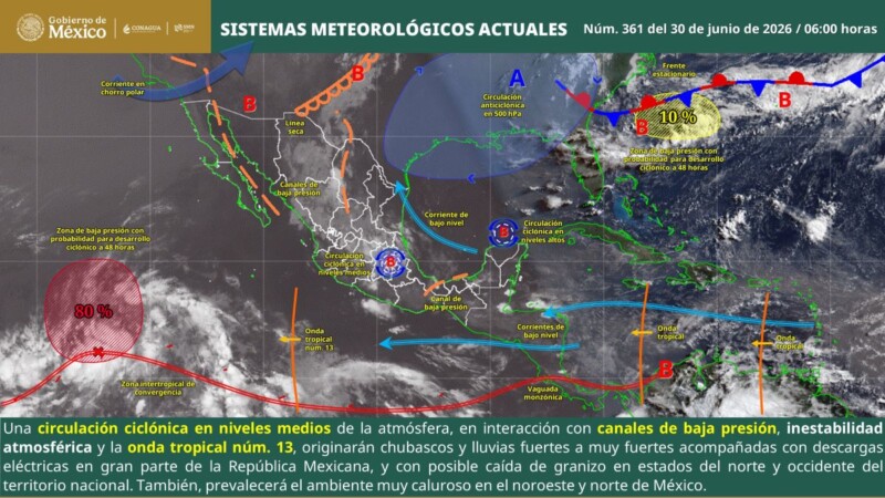Pronóstico del clima en Quintana Roo para hoy martes 30 de junio 2026
