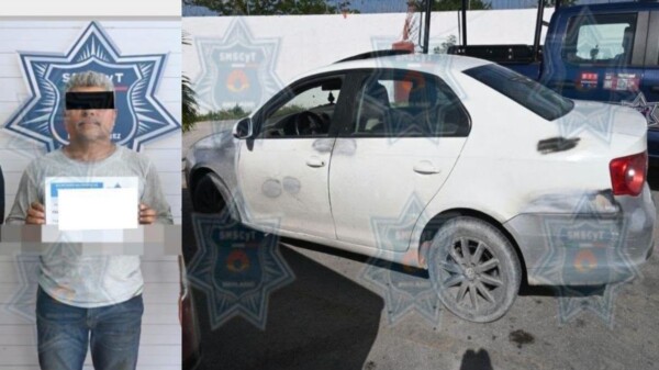 Recuperan vehículo robado en Cancún y detienen al conductor