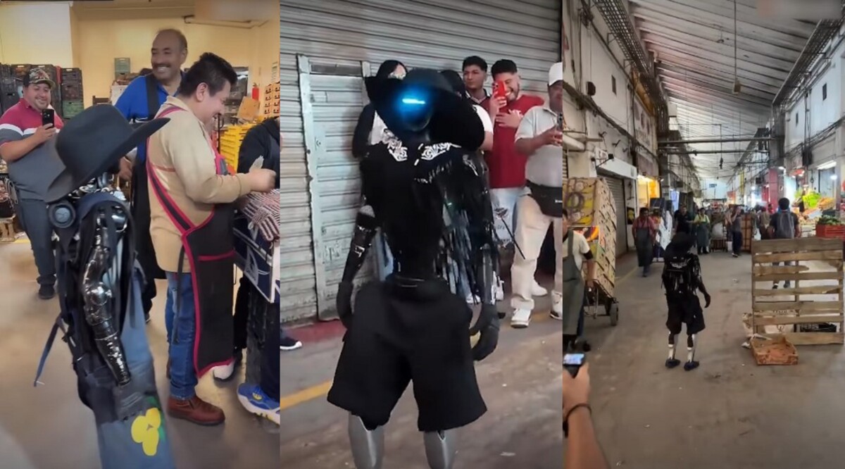El robot ‘chalán’, recorre la Central de Abastos en CdMx