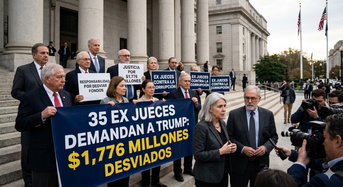 Demandan 35 ex jueces a Trump por desviar más de un mil mdd