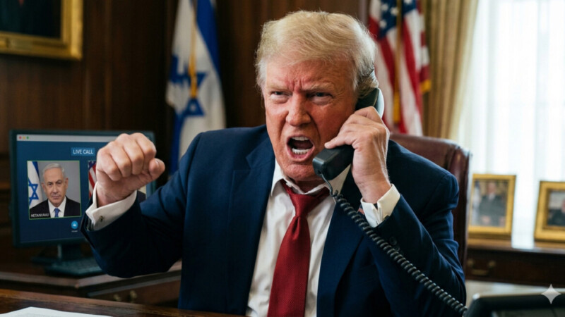 “Estás jodidamente loco”, recrimina Trump, furioso, a Netanyahu