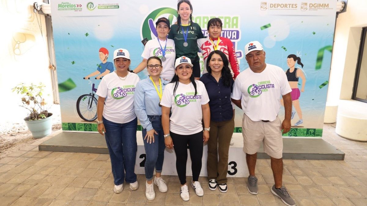 Celebra Blanca Merari carrera ciclista de 25 kilómetros en Puerto Morelos