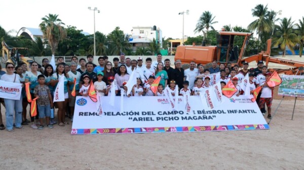 Atenea inicia la transformación del Campo de Beisbol Infantil “Ariel Picho Magaña” en Isla Mujeres