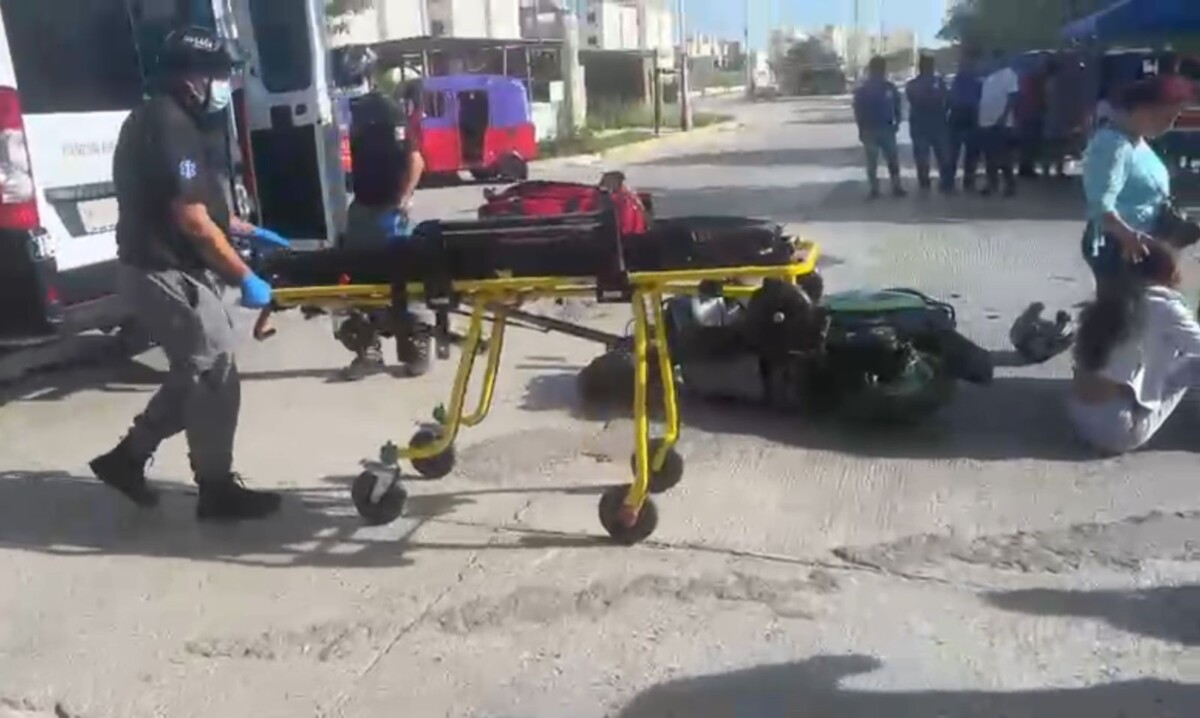 Tres personas resultan lesionadas tras accidente entre mototaxi y motocicleta en Prado Norte