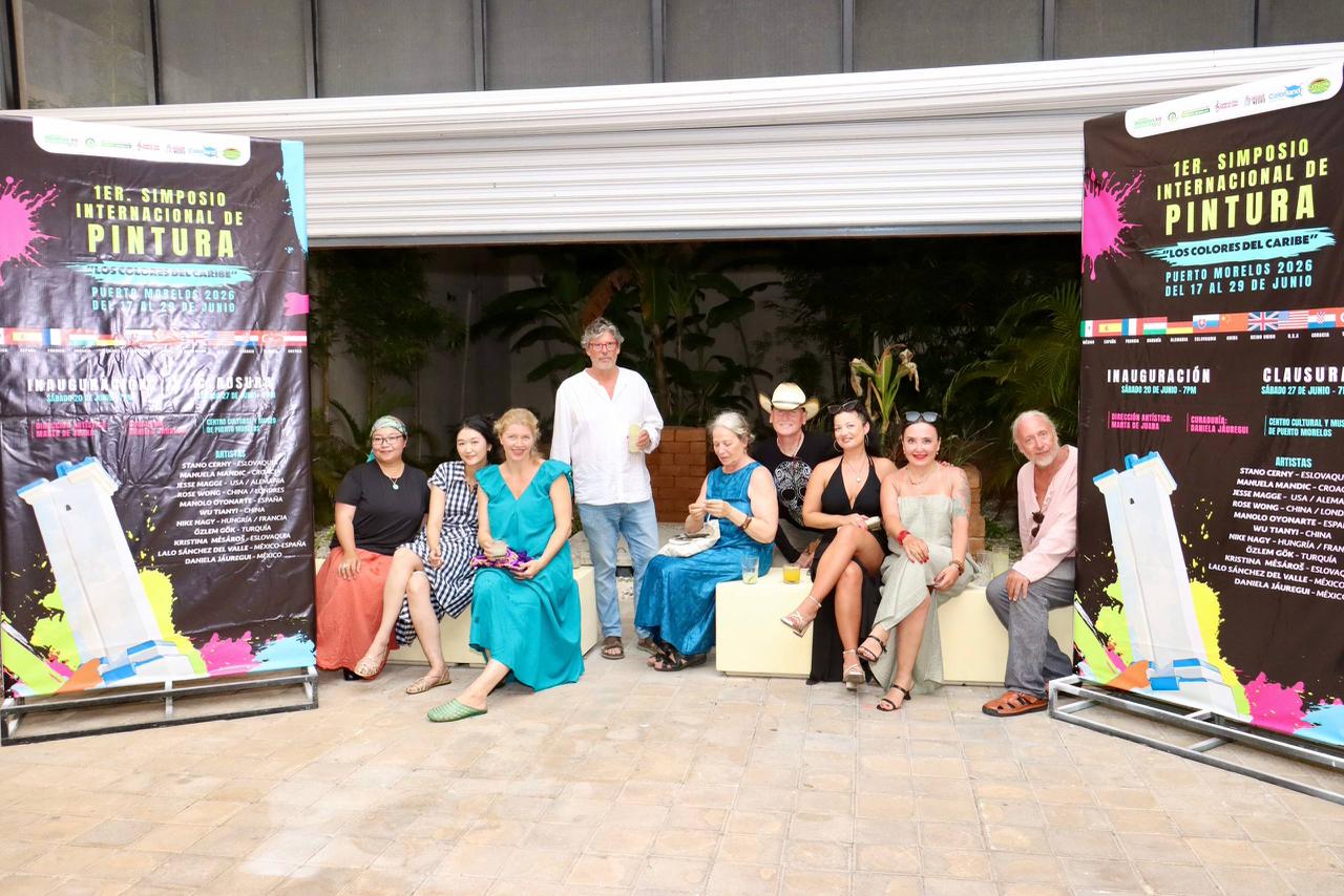 Inauguran en Puerto Morelos el Primer Simposio Internacional de Pintura 'Los colores del Caribe'