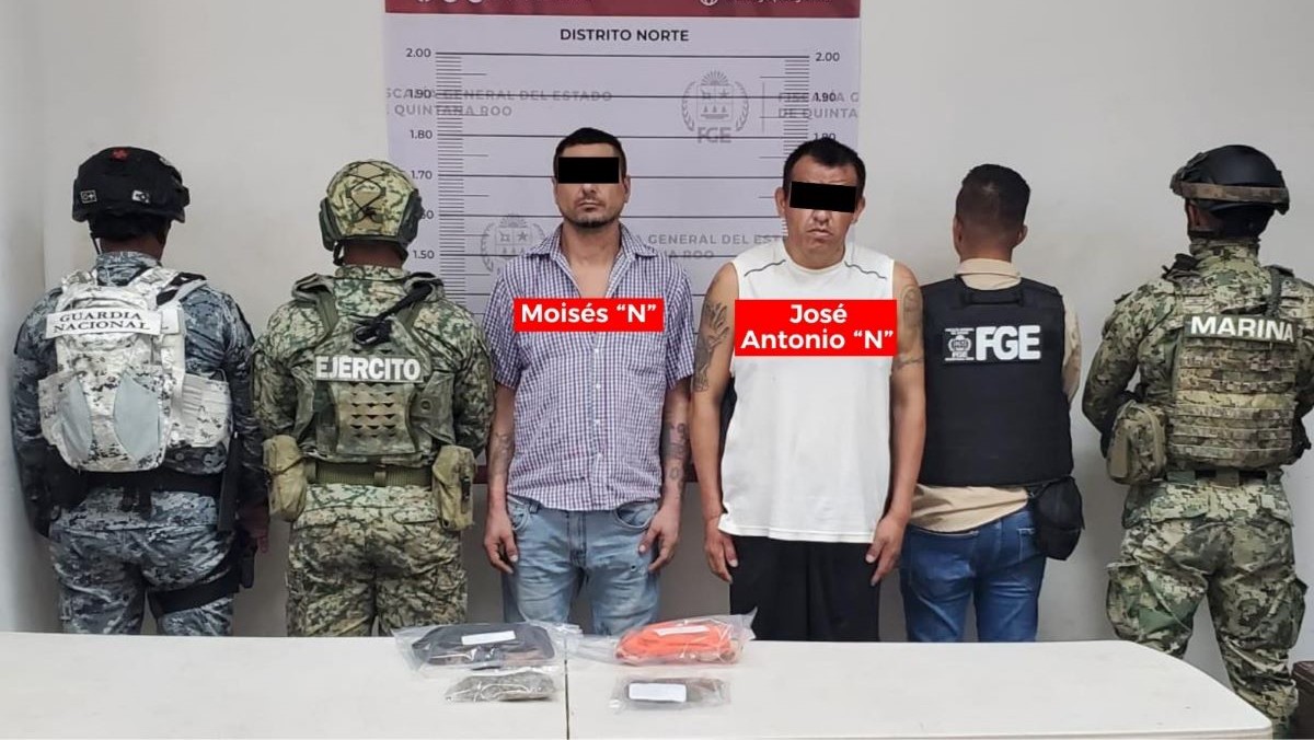 Cateos en Cancún y Playa del Carmen dejan tres detenidos y aseguramiento de presuntas drogas