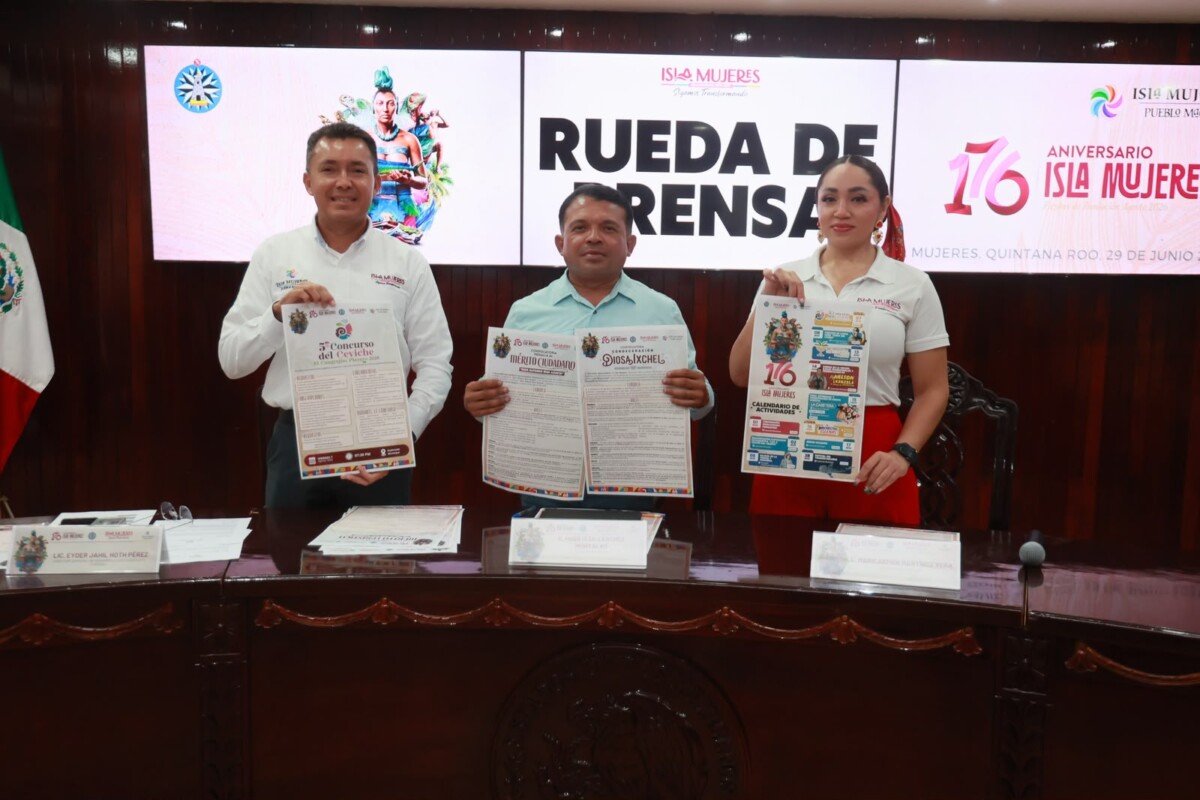 Gobierno de Isla Mujeres presenta convocatorias para reconocimientos en el marco del 176 Aniversario de la Fundación del municipio