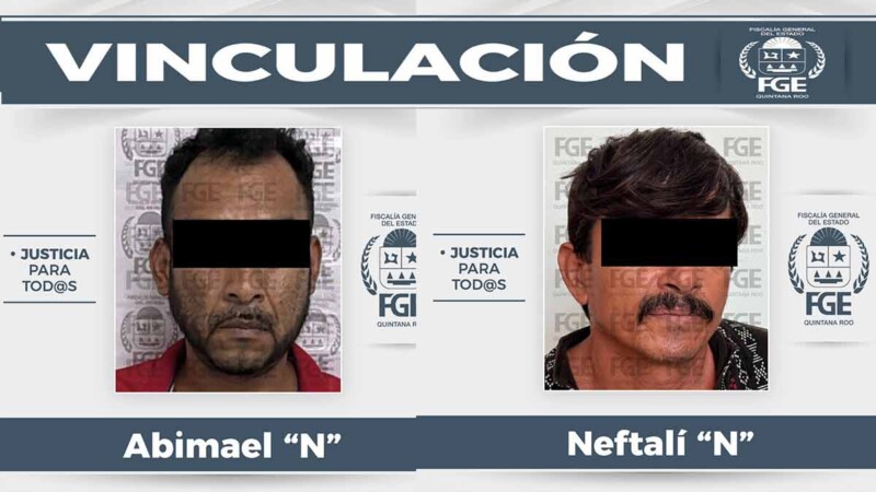 Vinculan a proceso a dos hombres por extorsión y secuestro en Cancún
