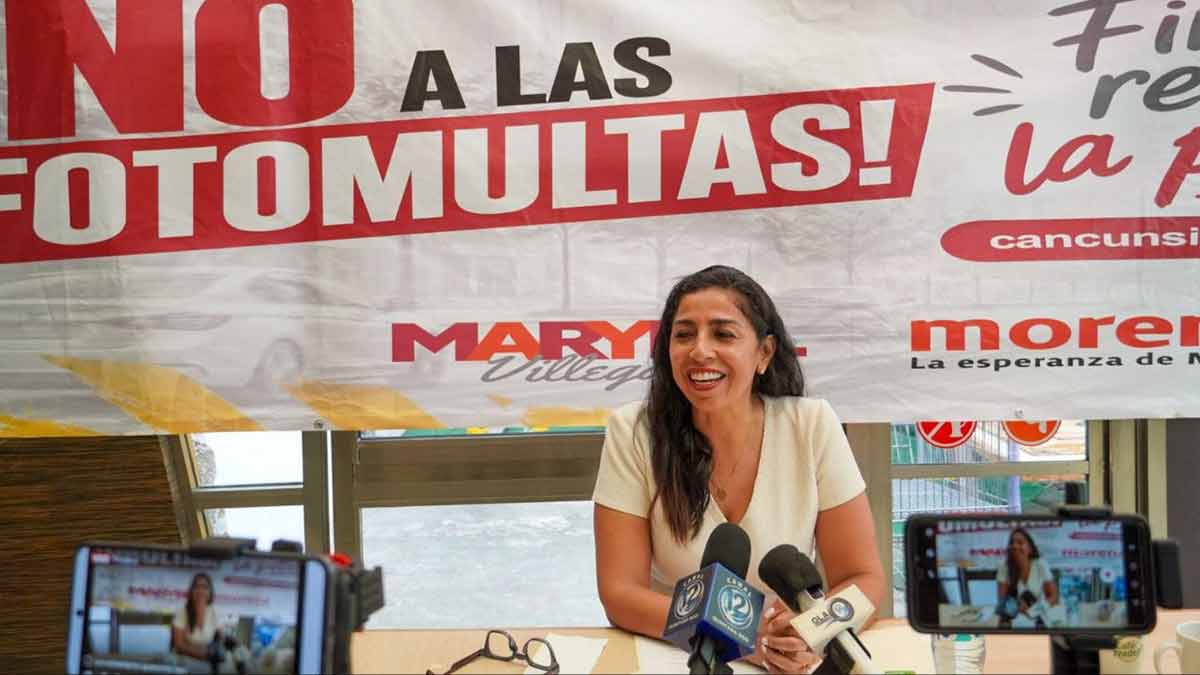 Marybel Villegas señala que las fotomultas en Cancún son contrarias a los principios de Morena