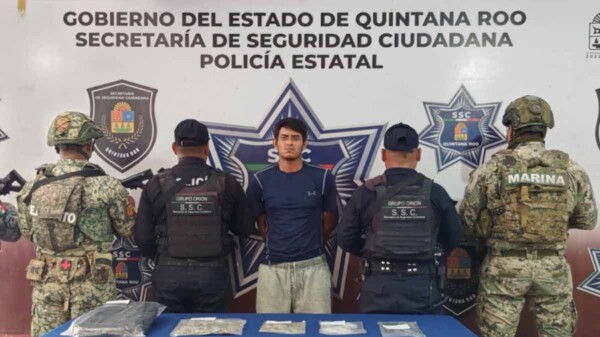 Detienen a presunto narcomenudista en zona hotelera de Costa Mujeres
