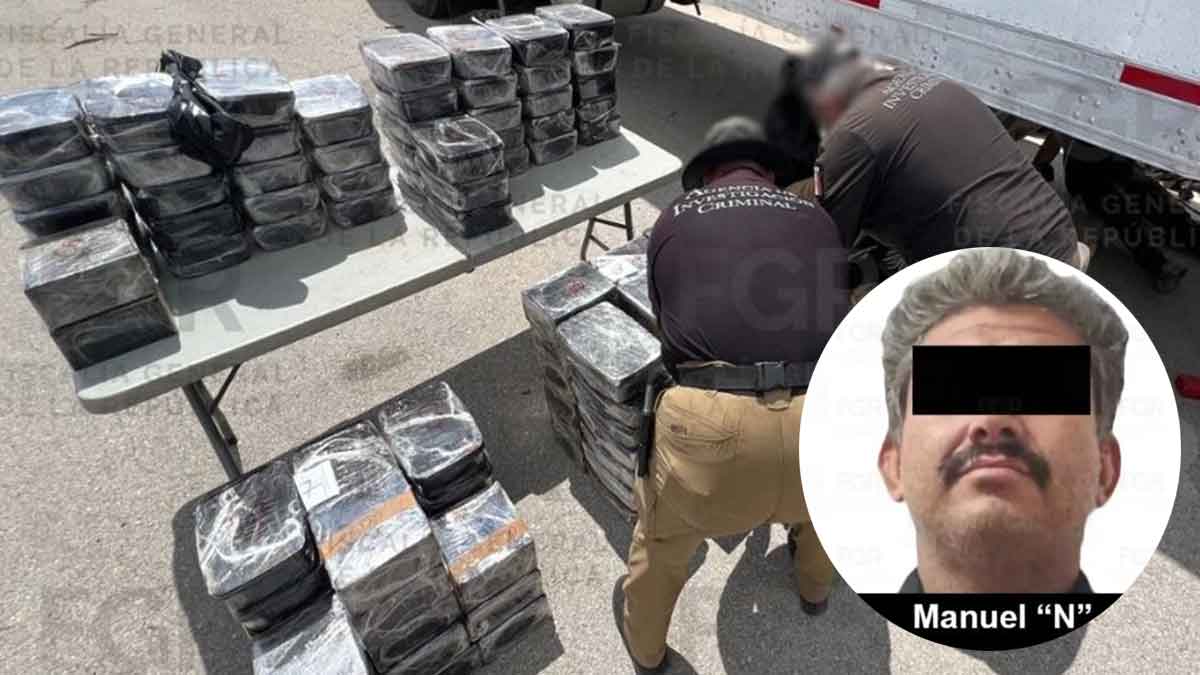Vinculan a camionero detenido con casi una tonelada de metanfetamina