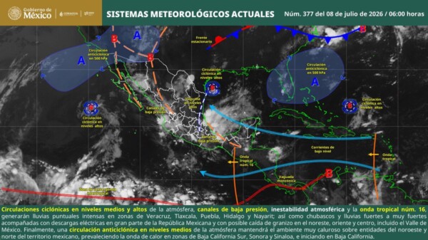 Pronóstico del clima en Quintana Roo para hoy miércoles 8 de julio 2026