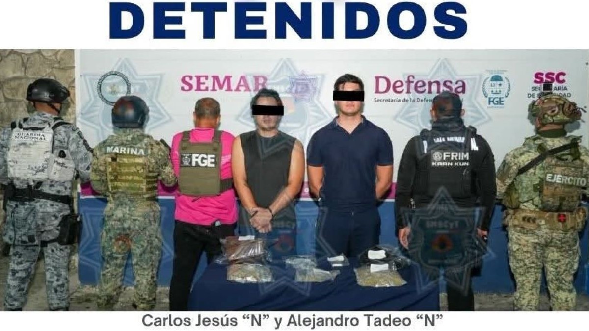 Detenidos por delitos contra la salud en la Supermanzana 3 de Cancún
