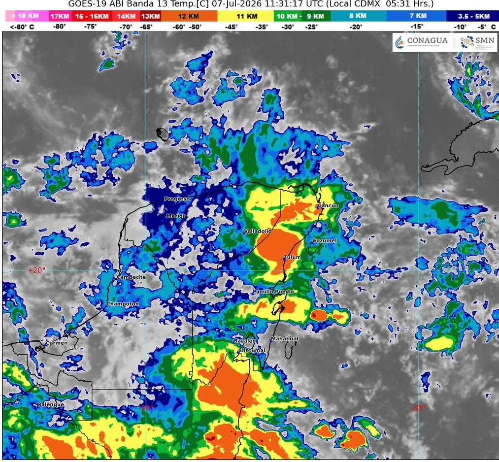 Cielo medio nublado a nublado en el transcurso del día, Por la mañana, ambiente cálido. Posibilidad de lluvias aisladas y chubascos matutinos.