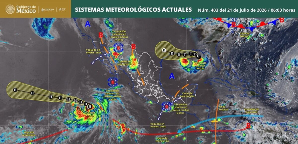Pronóstico del clima en Quintana Roo para hoy miércoles 22 de julio 2026