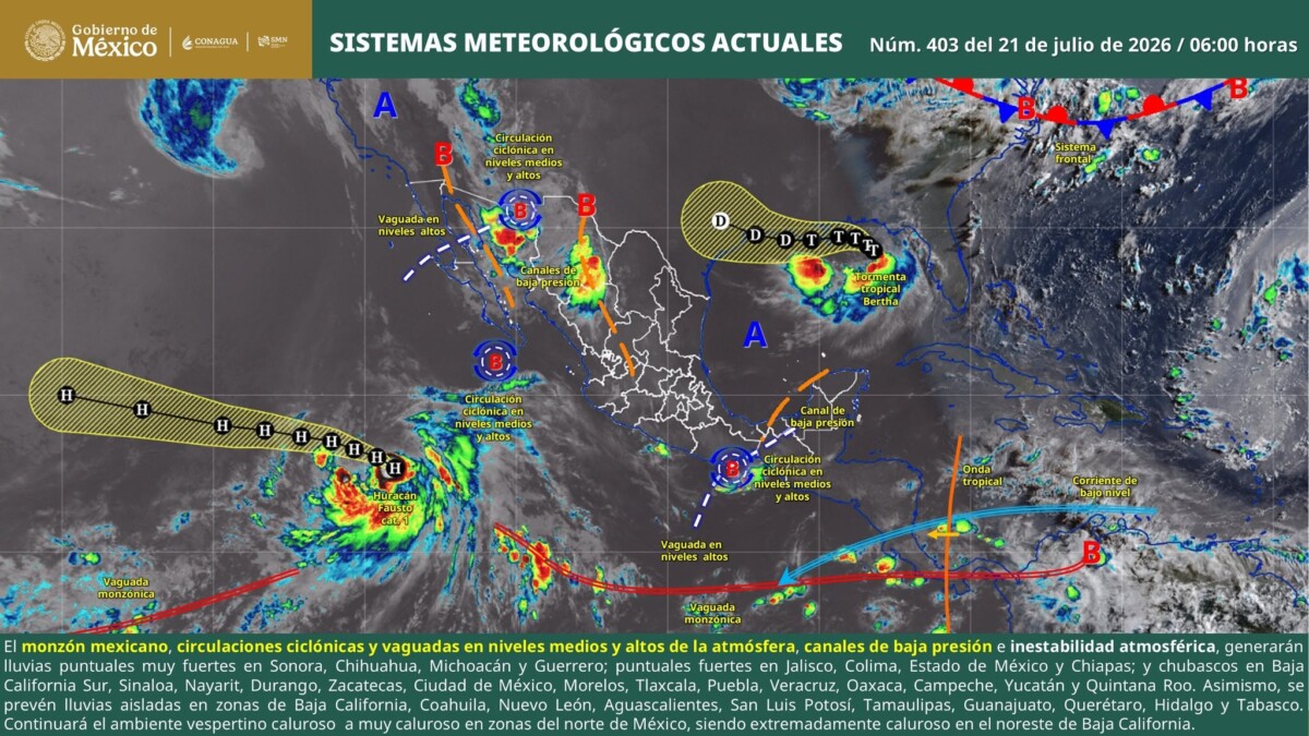 Pronóstico del clima en Quintana Roo para hoy martes 21 de julio 2026