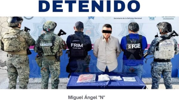 Detienen a sujeto en posesión de varios narcóticos en la Supermanzana 64 de Cancún