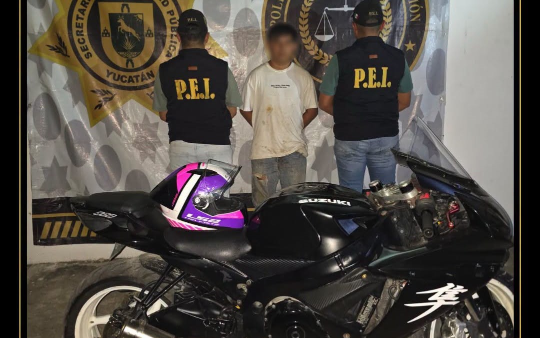 Detienen a temerario motociclistas en calles del puerto de Progreso