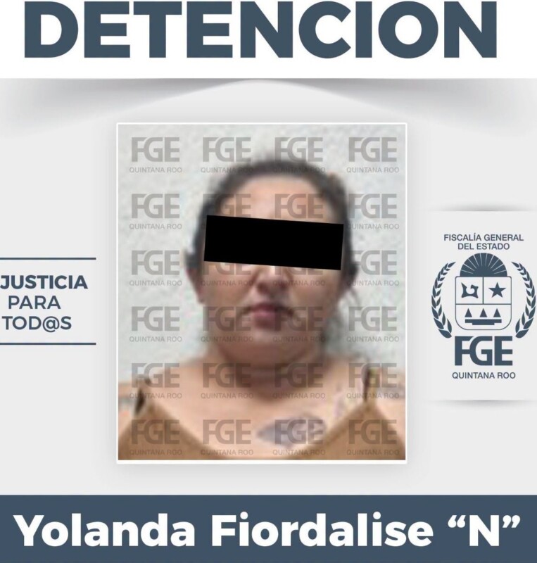 En el fue detenida Yolanda Fiordalise "N", quien es investigada por su probable participación en el delito de trata de personas en la modalidad de prostitución ajena.