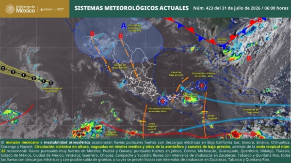 Pronóstico del clima en Quintana Roo para hoy viernes 31 de julio 2026