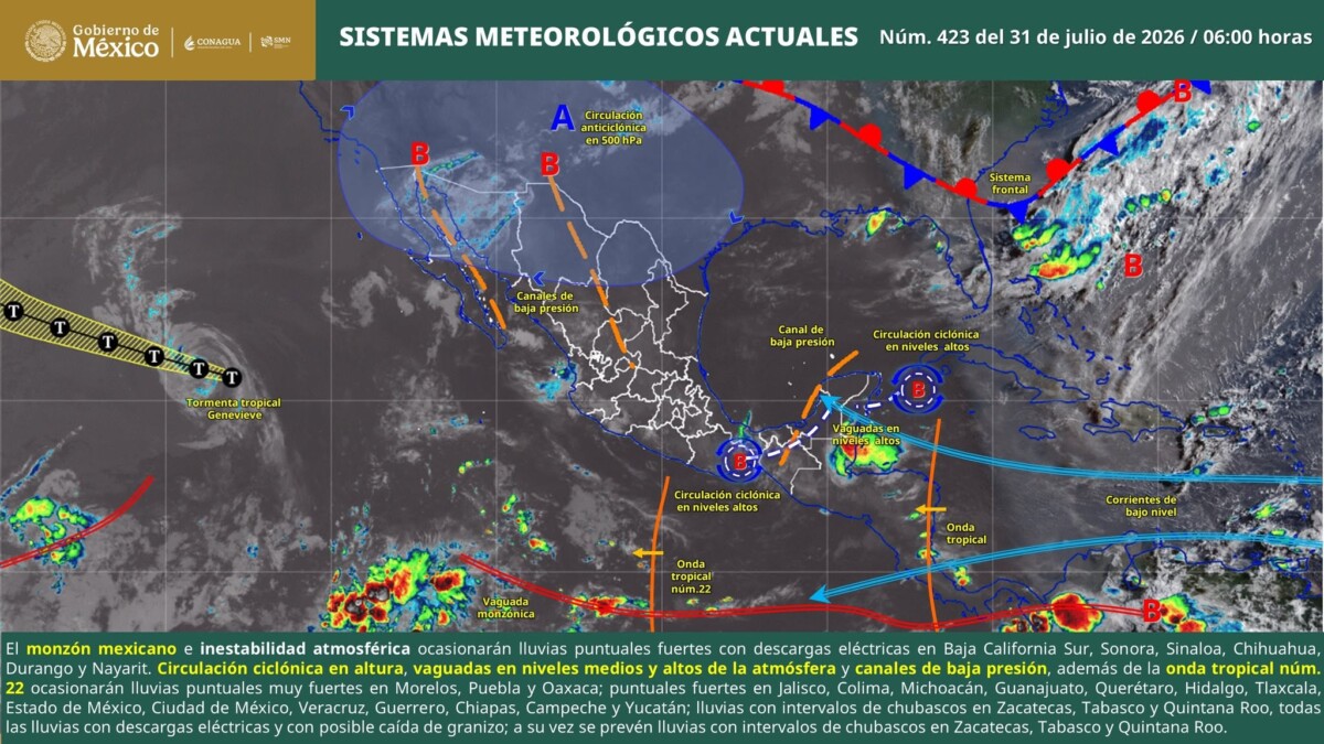 Pronóstico del clima en Quintana Roo para hoy viernes 31 de julio 2026