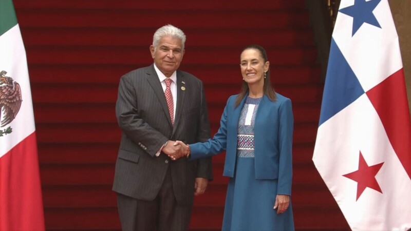 Sheinbaum recibe al presidente de Panamá José Raúl Mulino
