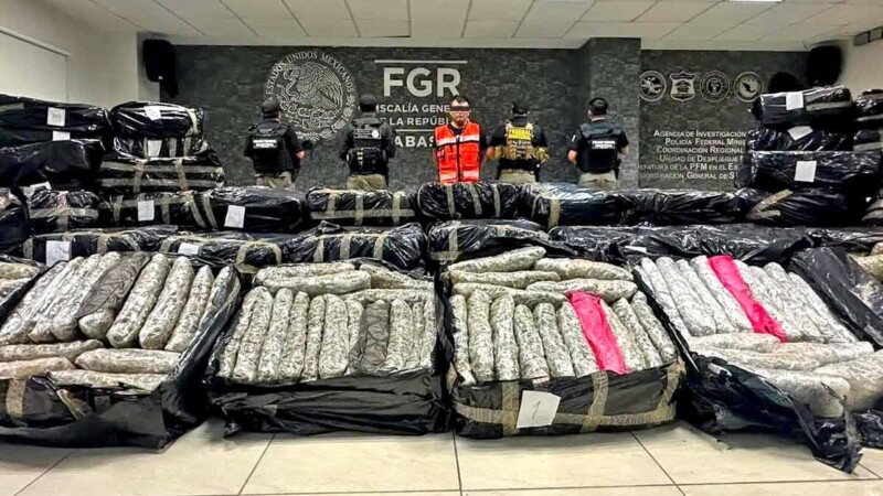 Interceptan cargamento de más de una tonelada de mariguana en Tabasco