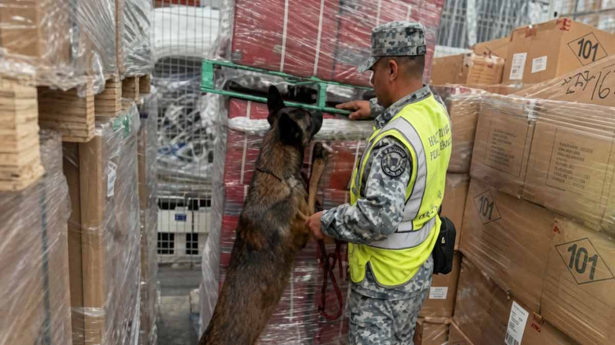 Aseguran autoridades cargamento "belga" de cigarros apócrifos en el AIFA