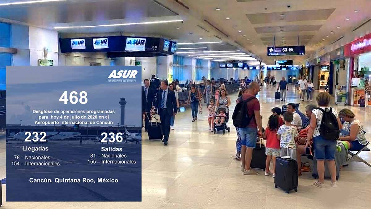 Retrocede el número de vuelos en el Aeropuerto de Cancún este fin de semana