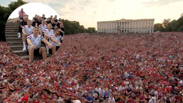 Noruegos festejan a su selección con multitudinaria "remada" vikinga