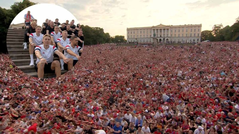Noruegos festejan a su selección con multitudinaria "remada" vikinga