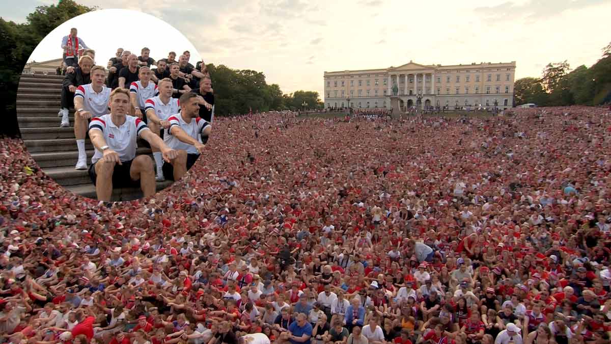 Noruegos festejan a su selección con multitudinaria "remada" vikinga