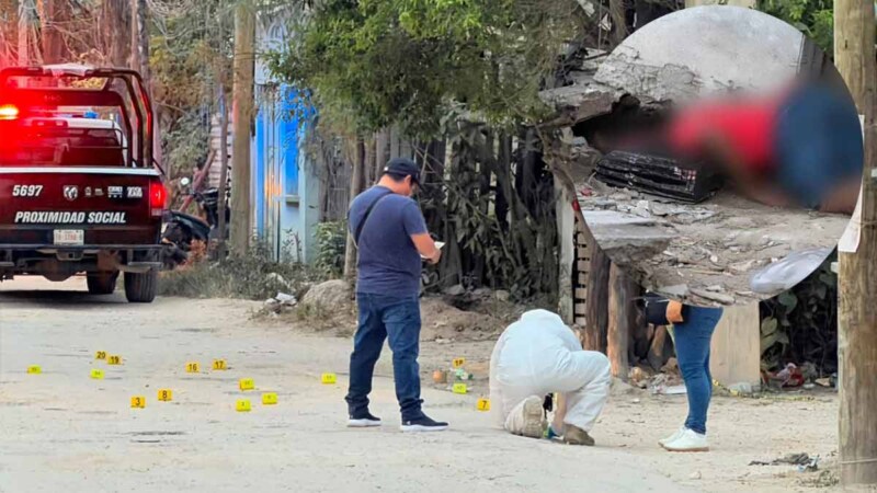 Acribillan a hombre en la colonia Valle Verde de Cancún