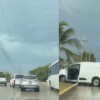 Lluvia y nula precaución provocan tres accidentes en Cancún