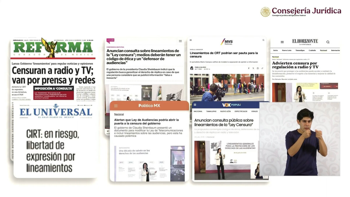 Nado sincronizado de medios conservadores, todos con el mismo fin, difundir mentiras sobre la supuesta "censura" de la que, según ellos, se "cocina" desde el Gobierno de la Cuarta Transformación. 