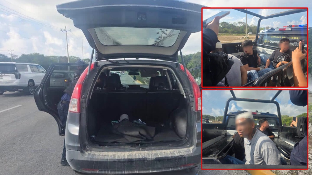 Persecución en la carretera Cancún-Puerto Morelos culmina con tres detenidos y la recuperación de una camioneta robada