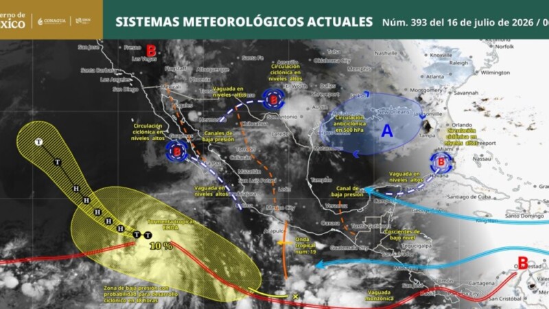 Pronóstico del clima en Quintana Roo para hoy jueves 16 de julio 2026
